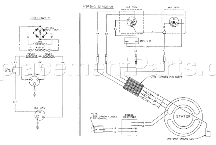 Page B Diagram and Parts List for 9478-1 ET2100 Briggs and Stratton Generator
